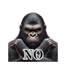 ゴリラ×圧が強いw3Dリアル（個別スタンプ：34）