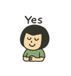 丸顔少女の毎日使える日常会話スタンプ（個別スタンプ：9）