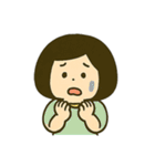 丸顔少女の毎日使える日常会話スタンプ（個別スタンプ：40）
