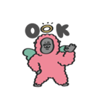 ぴんくごりら（with Gorilla）ver.2（個別スタンプ：4）