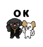 野球好きワンコ 黒ラブ＆パピヨン（個別スタンプ：12）