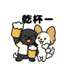 野球好きワンコ 黒ラブ＆パピヨン（個別スタンプ：15）
