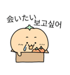 みかん (日本語/韓国語)（個別スタンプ：14）