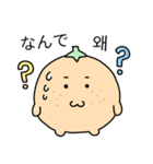 みかん (日本語/韓国語)（個別スタンプ：22）