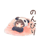 やる気ない日のパンダパーカーちゃん（個別スタンプ：8）