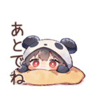 やる気ない日のパンダパーカーちゃん（個別スタンプ：12）