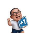 スキンヘッドのメガネ兄さん (NT)（個別スタンプ：24）
