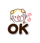 たれみみネコ【茶】ぷっくり文字（個別スタンプ：11）