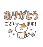ねこカフェスタンプ (デカ文字敬語)（個別スタンプ：2）