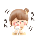 【3D】毎日使えるおだんごちゃん。（個別スタンプ：35）