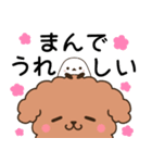 石川弁＆金沢弁のトイプードルとシマエナガ（個別スタンプ：13）