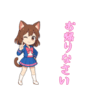 [お帰りなさい専用]猫耳の制服アイドル（個別スタンプ：1）