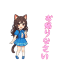 [お帰りなさい専用]猫耳の制服アイドル（個別スタンプ：6）