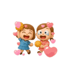 双子ちゃんの挨拶スタンプ（個別スタンプ：10）