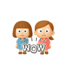 双子ちゃんの挨拶スタンプ（個別スタンプ：12）