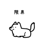 いつでも使えるハスキー（白 黒目）（個別スタンプ：8）
