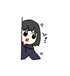 黒髪ボブの女の子2（個別スタンプ：1）