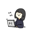 黒髪ボブの女の子2（個別スタンプ：2）