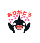 かわいいシャチの日常（個別スタンプ：3）