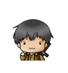 毎日使える！ちびキャラ＆文字スタンプ（個別スタンプ：11）