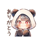 パンダパーカーちゃんの中華街食べ歩き（個別スタンプ：3）