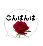 *花* バラ＆吹き出し 01（個別スタンプ：10）