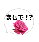 *花* バラ＆吹き出し 01（個別スタンプ：14）