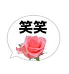 *花* バラ＆吹き出し 01（個別スタンプ：16）