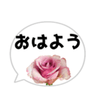 *花* バラ＆吹き出し 03（個別スタンプ：5）