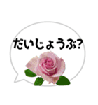 *花* バラ＆吹き出し 03（個別スタンプ：19）