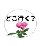 *花* バラ＆吹き出し 03（個別スタンプ：22）