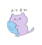 鉛筆タッチ♪2匹のねこ（個別スタンプ：4）