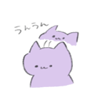 鉛筆タッチ♪2匹のねこ（個別スタンプ：11）