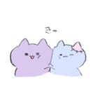 鉛筆タッチ♪2匹のねこ（個別スタンプ：20）