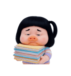 かわいい衣装を着た退屈なブタ (NT)（個別スタンプ：1）