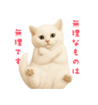 ふわもこ白猫の断り＆フォロースタンプ（個別スタンプ：17）
