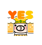 動く！ビールで乾杯！おやじ君（個別スタンプ：6）