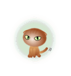 色々な猫10-2 短毛-垂れ耳-茶（個別スタンプ：37）