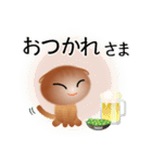 色々な猫10-2 短毛-垂れ耳-茶（個別スタンプ：40）