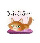 色々な猫10-3 長毛-立ち耳-茶（個別スタンプ：25）