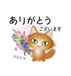 色々な猫10-3 長毛-立ち耳-茶（個別スタンプ：31）