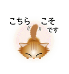 色々な猫10-3 長毛-立ち耳-茶（個別スタンプ：32）