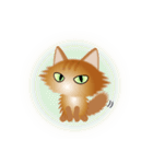 色々な猫10-3 長毛-立ち耳-茶（個別スタンプ：37）