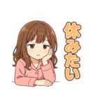 可愛いピンクパジャマ女子【ずっと使える】（個別スタンプ：10）
