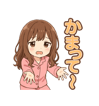 可愛いピンクパジャマ女子【ずっと使える】（個別スタンプ：30）
