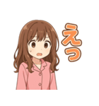 可愛いピンクパジャマ女子【ずっと使える】（個別スタンプ：37）