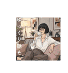 50代60代70代女性のオシャレスタンプ（個別スタンプ：1）