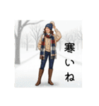 50代60代70代女性のオシャレスタンプ（個別スタンプ：10）