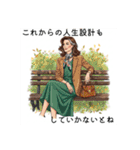 50代60代70代女性のオシャレスタンプ（個別スタンプ：12）