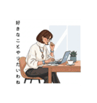 50代60代70代女性のオシャレスタンプ（個別スタンプ：16）